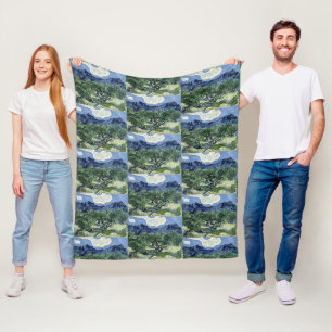 Olijfbomen van Van Gogh - Blue Mountain Kunst Fleece Deken