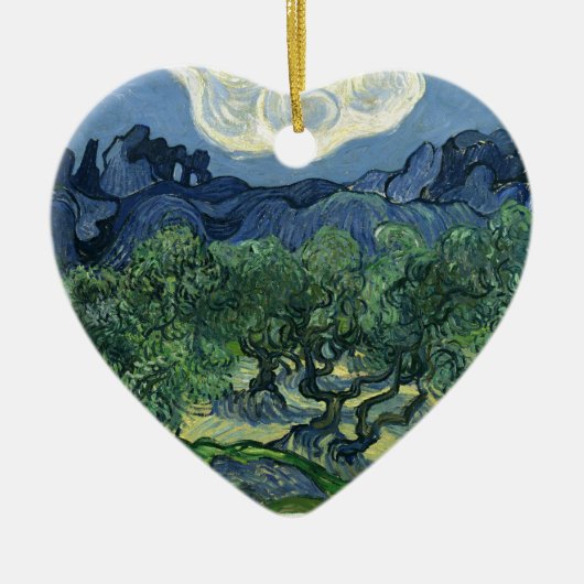 Olijfbomen van Van Gogh Keramisch Ornament (Voorkant)