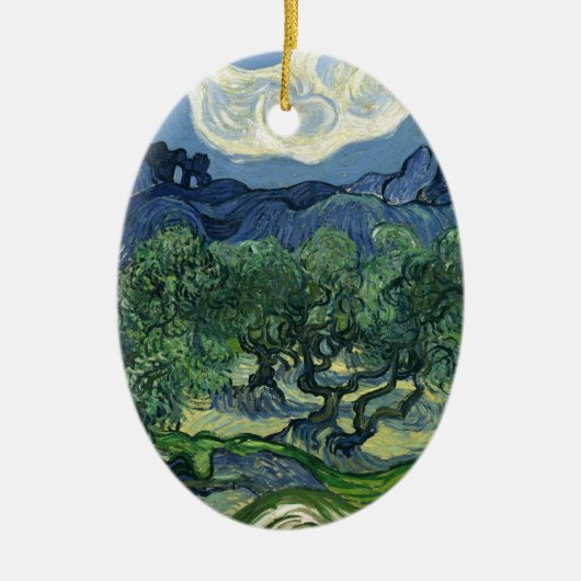 Olijfbomen van Van Gogh Keramisch Ornament (Voorkant)