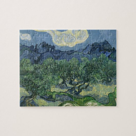 Olijfbomen van Van Gogh met de Alpilles Legpuzzel (Horizontaal)