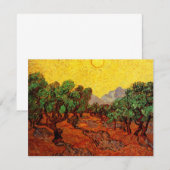 Olijfbomen van Vincent van Gogh met gele lucht en (Voorkant / Achterkant)
