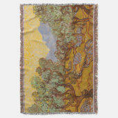 Olijfbomen van Vincent van Gogh met gele zon en lu Deken (Voorkant Verticaal)