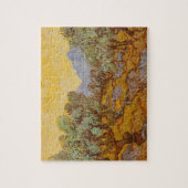 Olijfbomen van Vincent van Gogh met gele zon en lu Legpuzzel (Verticaal)