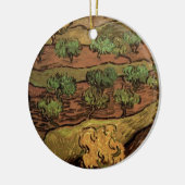 Olijfbomen van Vincent van Gogh tegen een helling Keramisch Ornament (Links)