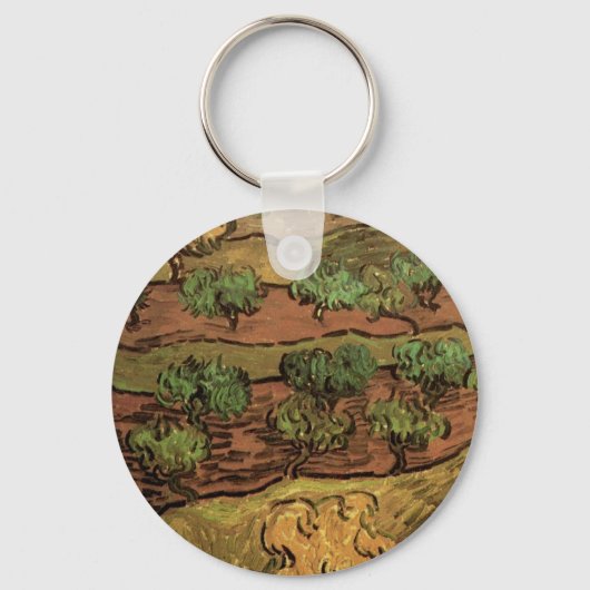 Olijfbomen van Vincent van Gogh tegen een helling  Sleutelhanger (Voorkant)