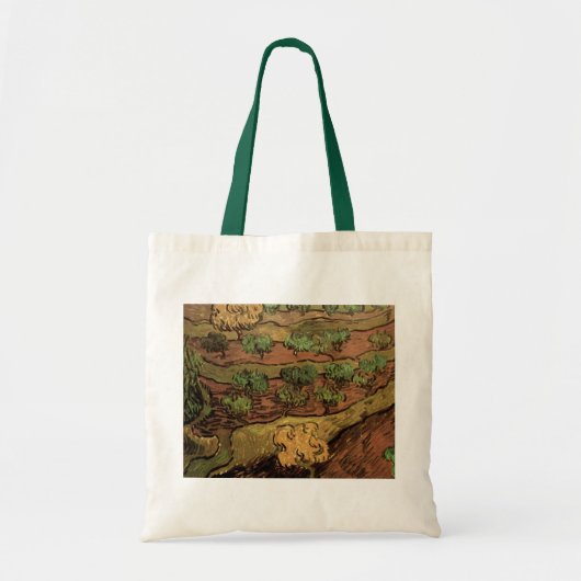 Olijfbomen van Vincent van Gogh tegen een helling  Tote Bag (Voorkant)