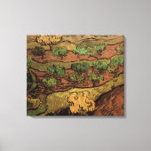 Olijfbomen van Vincent van Gogh tegen een heuvelhe Canvas Afdruk (Voorkant)