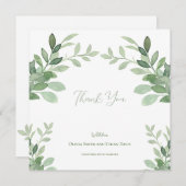 Olijfbomen Waterverf bruiloft Bedankkaart (Voorkant / Achterkant)