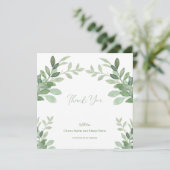Olijfbomen Waterverf bruiloft Bedankkaart (Staand voorkant)