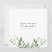 Olijfbomen Waterverf bruiloft Bedankkaart (Achterkant)