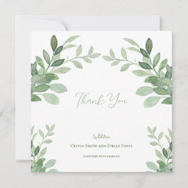 Olijfbomen Waterverf bruiloft Bedankkaart