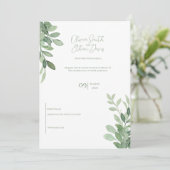 Olijfbomen Waterverf bruiloft Kaart (Staand voorkant)