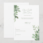 Olijfbomen Waterverf bruiloft Kaart (Voorkant / Achterkant)