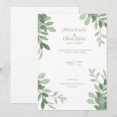Olijfbomen Waterverf bruiloft Kaart (Voorkant / Achterkant)