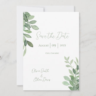 Olijfbomen Waterverf bruiloft Save The Date