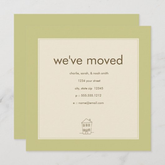 olijfbomenaankondiging aankondiging (Voorkant / Achterkant)