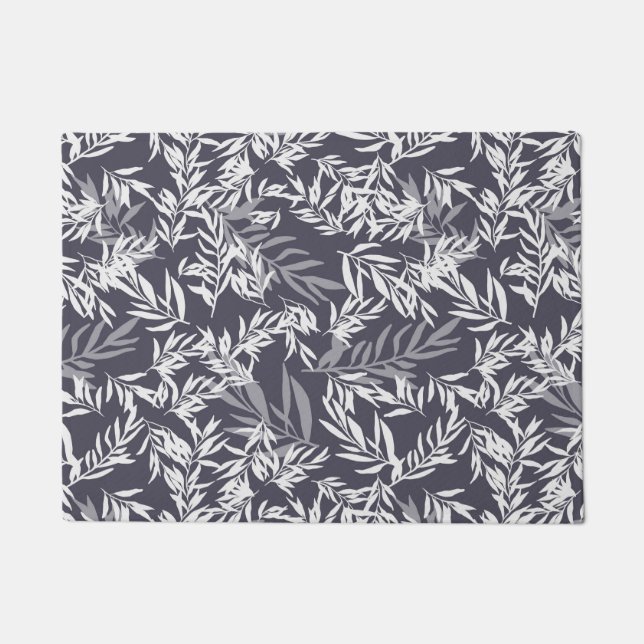 Olijfboom - donkerblauw deurmat (Voorkant)