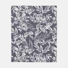 Olijfboom - donkerblauw fleece deken