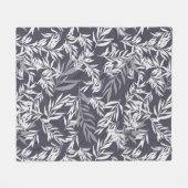 Olijfboom - donkerblauw fleece deken (Voorkant (Horizontaal))