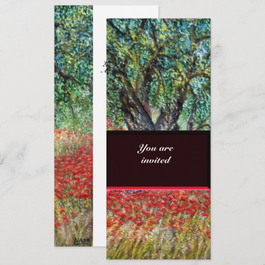 OLIJFBOOM EN KLAPVELDEN, wit Kaart (Voorkant / Achterkant)