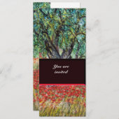 OLIJFBOOM EN PAPAVERVELDEN, wit Kaart (Voorkant / Achterkant)