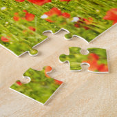 Olijfboom in het papaverveld in de zomer legpuzzel (Zijkant)