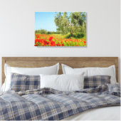 Olijfboom in papaver velddoek canvas afdruk (Insitu (Slaapkamer))