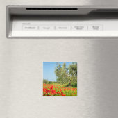 Olijfboom in papaver veldmagneet magneet (Insitu (Vaatwasser))