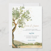 Olijfboom Joodse bruiloft uitnodiging (Voorkant)