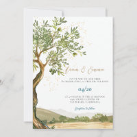 Olijfboom Joodse bruiloft uitnodiging
