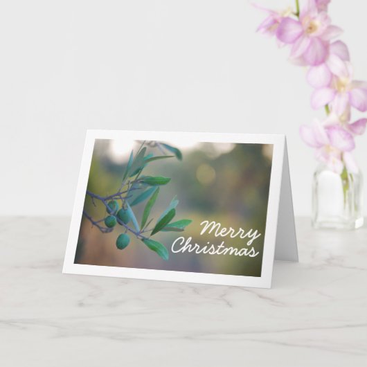 Olijfboom met Bokeh achtergrond Kaart (Orchidee)