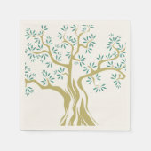 Olijfboom schets servetten – Landelijke Middelland (Voorkant)