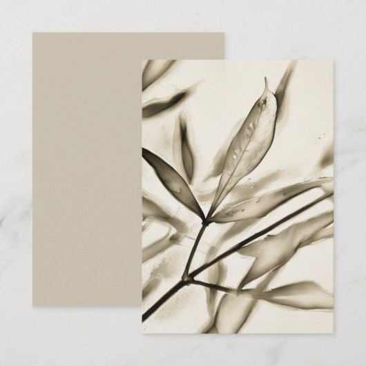 Olijfboom verlaat kunst Flat Note Kaart (Voorkant / Achterkant)