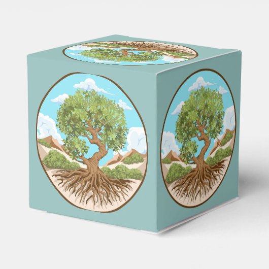 Olijfboom Vredessymbool in een vrij Palestina Land Bedankdoosjes (Achterkant)