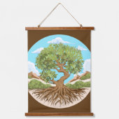 Olijfboom Vredessymbool in een vrij Palestina Land Hangend Wandkleed (Voorkant)