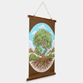 Olijfboom Vredessymbool in een vrij Palestina Land Hangend Wandkleed (Gebogen)