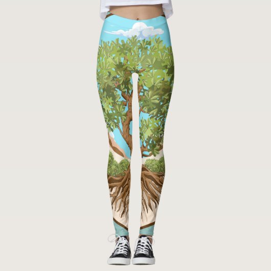 Olijfboom Vredessymbool in een vrij Palestina Land Leggings (Voorkant)