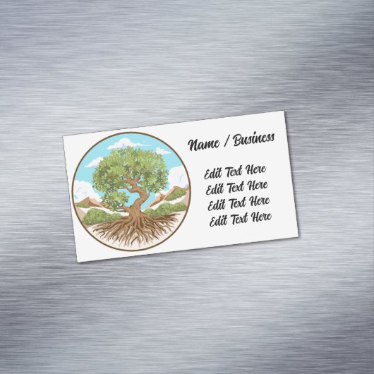 Olijfboom Vredessymbool in een vrij Palestina Land Magnetisch Visitekaartje (Voorbeeld)