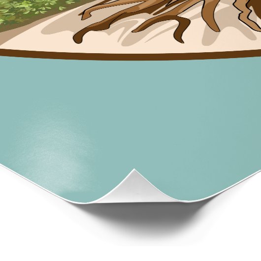 Olijfboom Vredessymbool in een vrij Palestina Land Perfect Poster (Hoek)