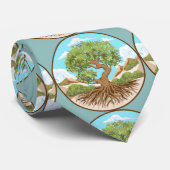 Olijfboom Vredessymbool in een vrij Palestina Land Stropdas (Opgerold)