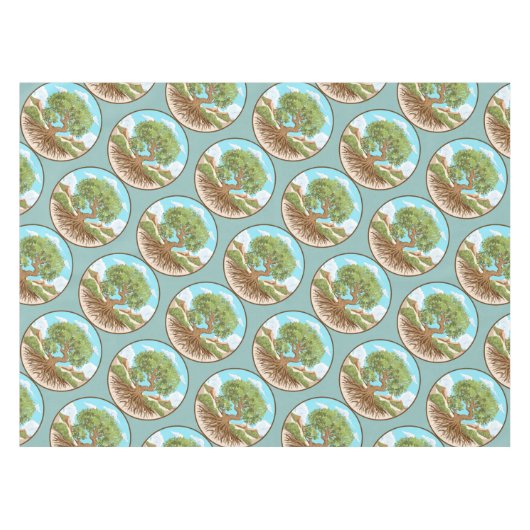 Olijfboom Vredessymbool in een vrij Palestina Land Tafelkleed (Voorkant (Horizontaal))