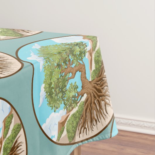 Olijfboom Vredessymbool in een vrij Palestina Land Tafelkleed (Voorbeeld)