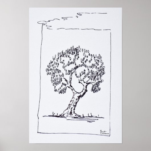 Olijfboom | Zuid-Frankrijk Poster (Voorkant)