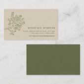 Olijfboomafdeling, website voor bijtende en wedden informatiekaartje (Voorkant / Achterkant)