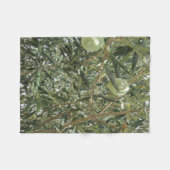 Olijfboombladeren Fleece Deken (Voorkant (Horizontaal))