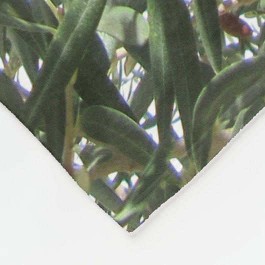 Olijfboombladeren Fleece Deken (Hoek)