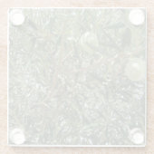 Olijfboombladeren Glazen Onderzetter (Achterkant)