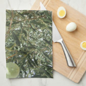 Olijfboombladeren Theedoek (Quarter Fold)