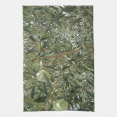 Olijfboombladeren Theedoek (Verticaal)