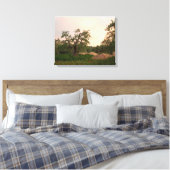 Olijfboomgaard bij zonsondergang canvas print (Insitu (Slaapkamer))